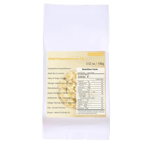 Vista 8 de Té de crisantemo 3.53 oz de flores secas de crisanteo té de hojas sueltas Made From Pure Chrysanthemum Flowers,Mild Sweet & Delicious Flavor