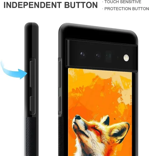 Vista 1100 de Compatible con Google Pixel 4A 5G Mobile Case Creative Acrylic Panel trasero Silicona Protección Grip especialmente diseñado para Google Pixel 4A 5G