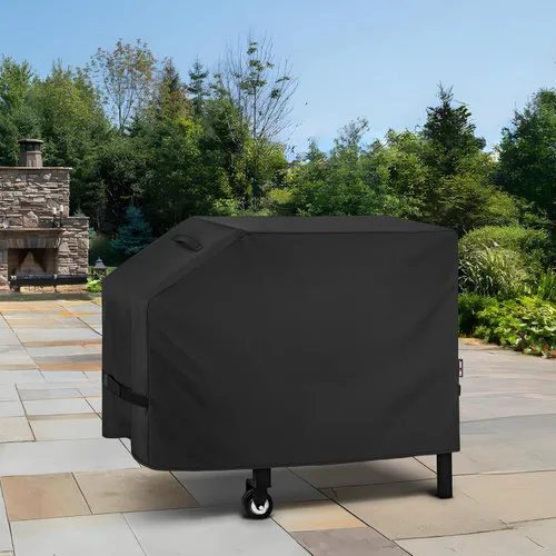 Vista 7 de Unicook Cubierta de parrilla de 28 pulgadas para estación de cocina Blackstone y Nexgrill, cubierta de parrilla de barbacoa con parte superior plana
