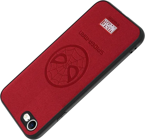 Vista 6 de IRON SPIDER Funda para iPhone SE 2020 y iPhone SE 2022, con personaje de superhéroe compatible con iPhone 8, funda de piel color rojo