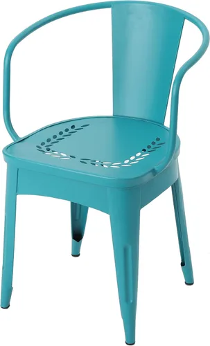 Vista 6 de Christopher Knight Home Lourdes Iron Bistro - Juego de 3 piezas, color verde azulado mate