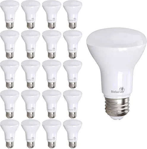 Vista 8 de Bioluz LED Bombillas BR20 de 2700 K, bombillas LED blancas cálidas brillantes de 6 W = 50 W, repuesto 90 CRI 540 lúmenes para interiores