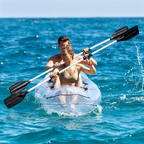Vista 13 de Kayak Hinchable Transparente con Accesorios Paros InnovaGoods 312 cm 2 plazas