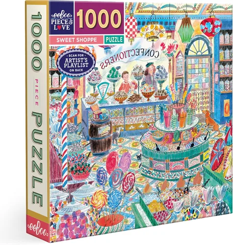 Vista 10 de eeBoo Rompecabezas de 1000 piezas, rompecabezas de boticario antiguo para adultos, cuadrado de 23 x 23 pulgadas, fabricado con tablero reciclado