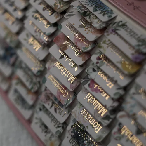 Vista 3 de UPAFEXXI - Pestañas laminadas de la Biblia para mujeres y hombres (letras doradas en relieve). Pestañas impresas grandes, fáciles de leer y aplicar