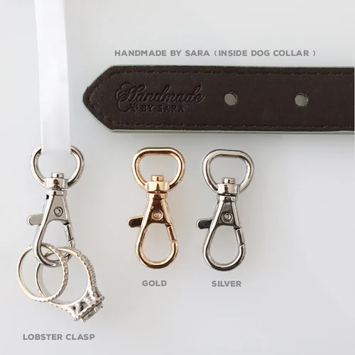 Vista 7 de Collar de perro de flor de encaje de perlas de champán marfil, collar ajustable hecho a mano, regalo para amantes de los perros, collar de perro