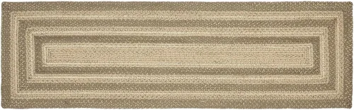 Vista 10 de VHC Brands Alfombra de adoquines, mezcla de yute, medio círculo, gris tostado, blanco, 16.5 x 33 pulgadas