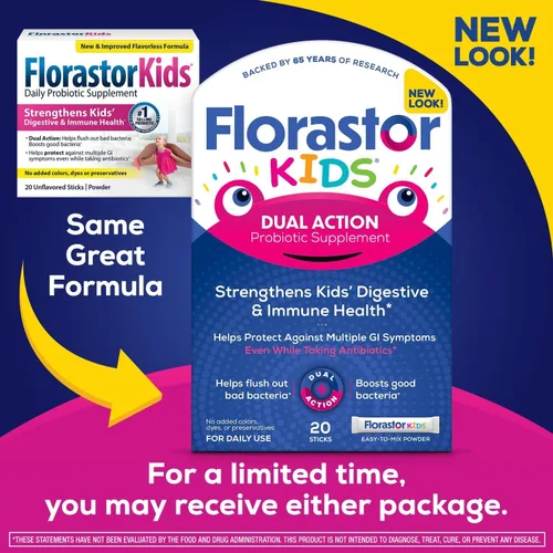 Vista 2 de Biocodex Florastor Kids Probiotic Sachets, 20