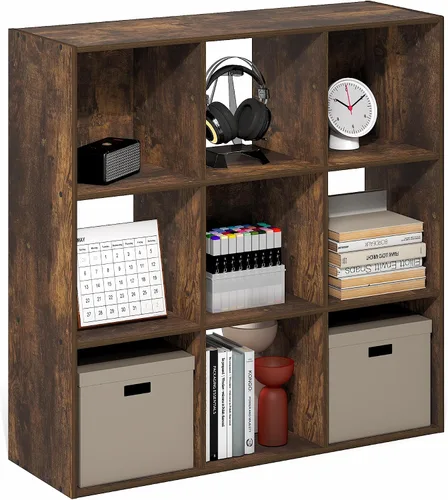Vista 13 de Furinno Viola Estantería de Libros, Librero de 3 Niveles, Organizador de Almacenamiento en Cubos Estantería con Estante Abierto, con Contenedores