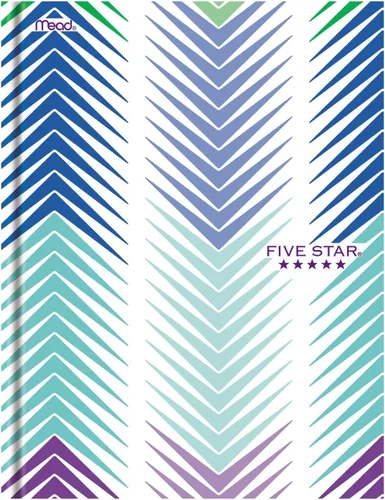 Vista 4 de Five Star Libro de composición/cuaderno, papel rayado universitario, 100 hojas, 9-7/8 x 7-1/2 pulgadas, diseños surtidos, paquete de 3 (38017)
