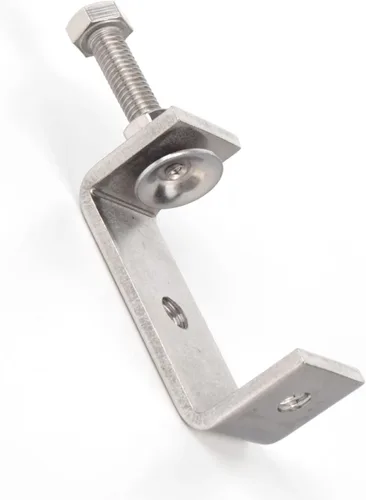 Vista 4 de Abrazadera C de acero inoxidable 304 de 2.559 in resistente abrazadera C para carpintería edificio de tigre, abrazadera ajustable de apertura