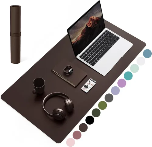 Vista 38 de YSAGi Alfombrilla de Escritorio de Cuero Antideslizante, Alfombrilla de Teclado para Escritorio de Computadora Portátil Impermeable, Protector