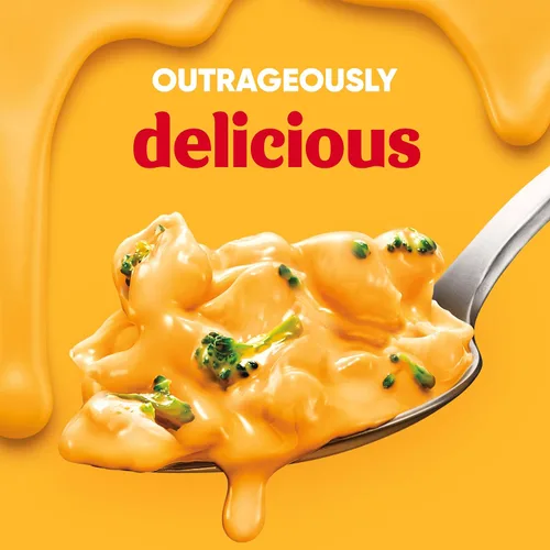 Vista 5 de Velveeta Brócoli de conchas y queso con pasta de conchas, salsa de queso y floretes de brócoli, caja de 9.4 onzas