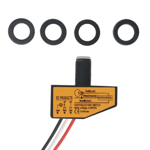 Vista 3 de Interruptor fotoeléctrico DC8-50V, sensor de anochecer a amanecer, mini interruptor de fotos automático - Interruptor de control de accesorios