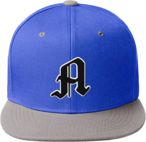 Vista 1627 de Daxton Gorra clásica con visera de billete plano con letras del alfabeto inglés antiguo de la A a la Z
