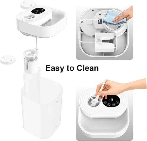 Vista 8 de PHILODECO Humidificador de niebla fría de 4.5L para dormitorio, habitación del bebé y plantas – Ultrasónico, silencioso, con difusor de aroma, luz