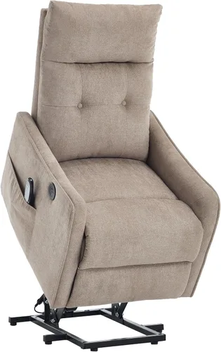 Vista 15 de Silla reclinable eléctrica con elevación Trustyue con calor y masaje, sillas elevadoras para asistencia al estar de pie, silla pequeña con elevación