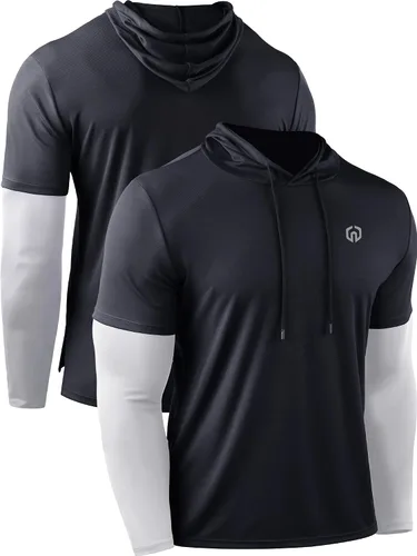 Vista 2 de NELEUS Mens Athletic Workout Running Long Sleeve Shirts