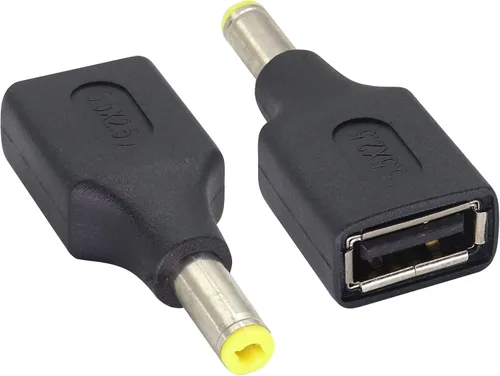 Vista 12 de Paquete de 2 adaptadores de corriente CC de 2.5 × 0.028 in a USB CC USB 2.0 A hembra a CC 2.5 × 0.028 in macho 5 V CC conector de barril de carga