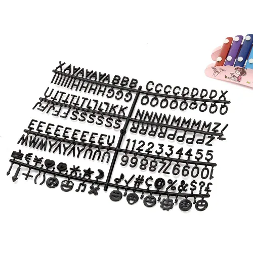 Vista 4 de Letras para tableros de letras de fieltro intercambiables de 3/4 pulgadas con caja (1120 piezas)