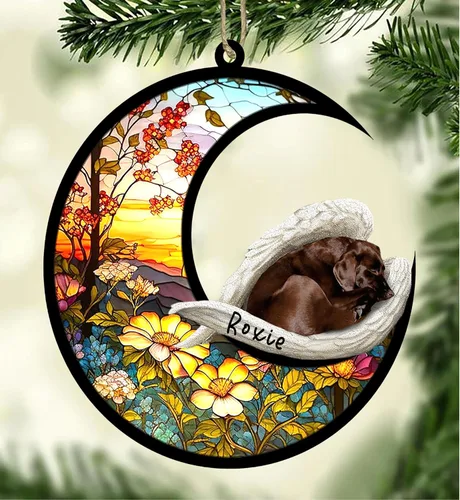 Vista 89 de Atrapasoles conmemorativo personalizado para perros, adorno navideño de Airedale Terrier, recuerdo por pérdida de mascota, regalos conmemorativos