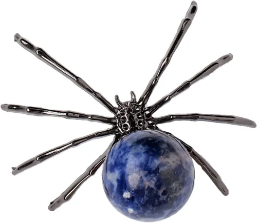 Vista 7 de Runyangshi 1 bola de amatista de cristal natural de 2 pulgadas, hecha a mano, estatua de araña animal, adorno de cristal curativo para decoración