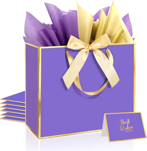 Vista 16 de Ethhqu Bolsas de regalo grandes con asas
