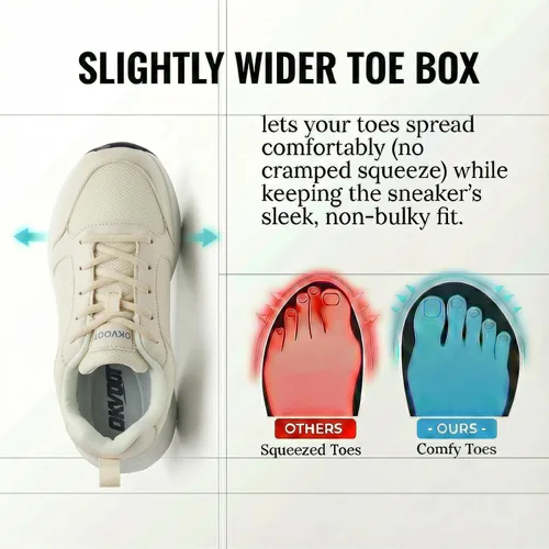 Vista 6 de Zapatos de correr para mujer para caminar de cuero: cómodos, absorbentes de golpes, transpirables, ligeros, antideslizantes, atléticos, de moda