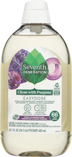 Vista 4 de Seventh Generation - Detergente EasyDose para ropa ultra concentrado: 66 cargas, aroma de lavanda fresca, 23,1 onzas líquidas