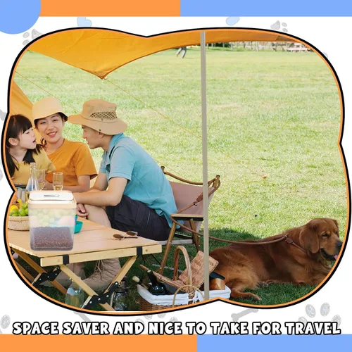 Vista 7 de Teenyyou Paquete de 2 recipientes herméticos de almacenamiento de alimentos para perros, hasta 10 libras, contenedor de alimentos para mascotas