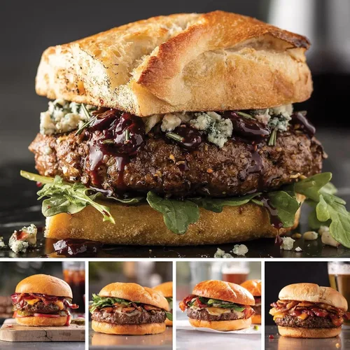 Vista 2 de Omaha Steaks PureGround® Burger Flight, 24 Artículos: 8 Hamburguesas Smash, 4 Filets Mignons, 4 Solomillos, 4 Porterhouse, 4 Tiras de Nueva York