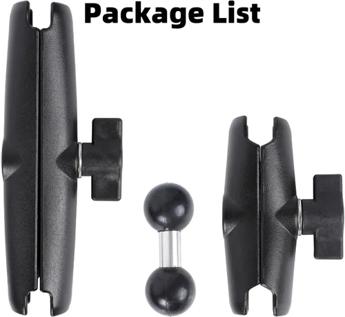 Vista 5 de Brazo de Extensión Doble con Enchufe Doble con Adaptador de Bola Doble de 1" Compatible con Montaje RAM Tamaño B y Otros Dispositivos Estándar