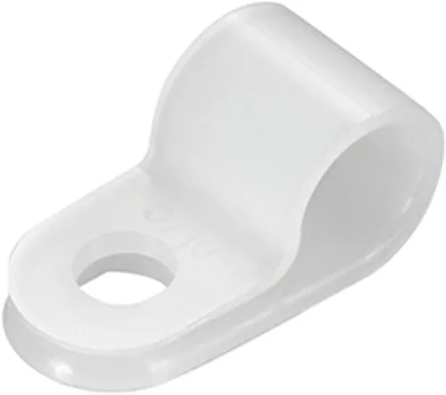 Vista 12 de 200 Uds. de nylon blanco tipo R abrazadera de cable sujetador de 1/2 pulgada clips de alambre de plástico abrazaderas surtido para conducto de cable