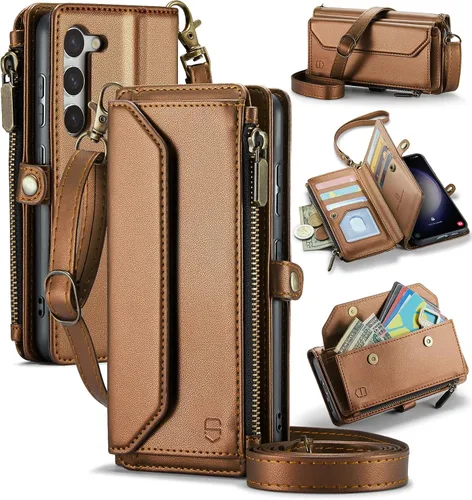 Vista 13 de Strapurs - Funda tipo cartera con correa para Samsung Galaxy S23 5G, color negro