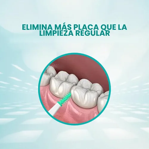 Vista 4 de Dr. Emma Púas dentales de menta curvadas suaves de goma para dientes, fáciles de usar con estuche de transporte, 90