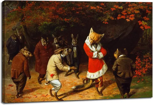 Vista 9 de artprints1stop Lienzo impreso para pared, un cuento de hadas por Arthur Wardle, 18 x 12 pulgadas