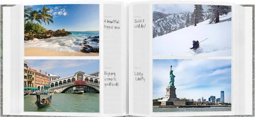 Vista 4 de Pioneer Photo Albums DA-200MAP/CM - Álbum de fotos de 200 bolsillos con cubierta de diseño de viaje impreso, mapas de la ciudad