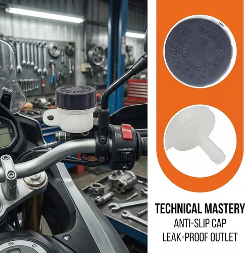 Vista 4 de Motocicleta universal cilindro maestro freno trasero embrague tanque líquido aceite taza depósito para Honda Yamaha Kawasaki SUZUKI