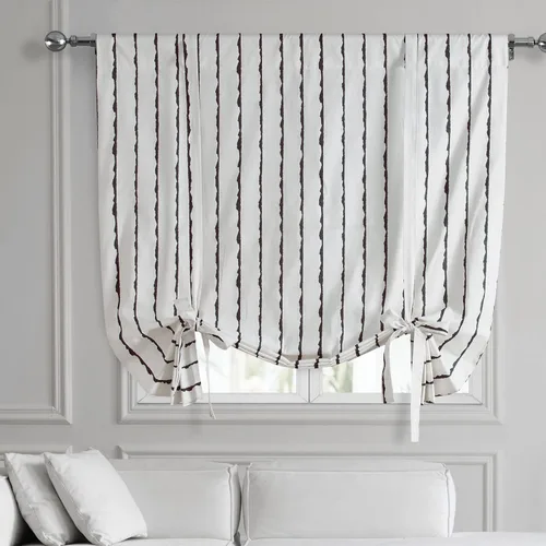 Vista 19 de HPD Half Price Drapes PRCT-TUD211A-63 - Cortinas de algodón estampado para oscurecer la habitación, cortina enrollable de globo para sala de estar