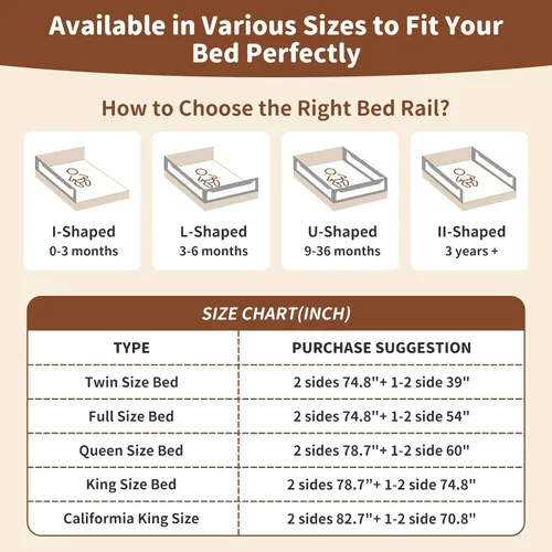 Vista 7 de Riel de cama para niños pequeños, 1 pieza de barandilla de protección de cama ajustable en altura para niños pequeños, rieles de seguridad