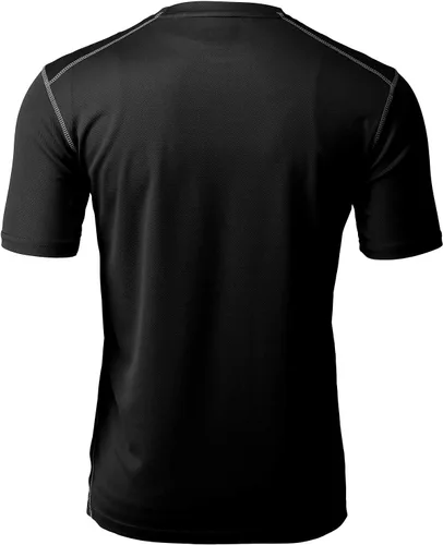 Vista 4 de H2H Camisetas de manga corta de compresión Cool Dry para hombre Cmtts263-negro