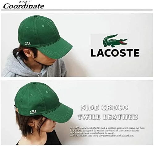 Vista 3 de Lacoste Gorra de piel ajustable con correa de cuero ajustable para hombre