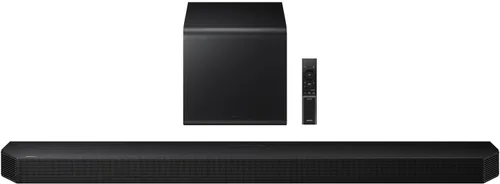 Vista 13 de Samsung Barra de sonido HW-B400F Serie B de 2.0 canales con woofer integrado, mejora de voz y modo nocturno, expansión de sonido envolvente, barra