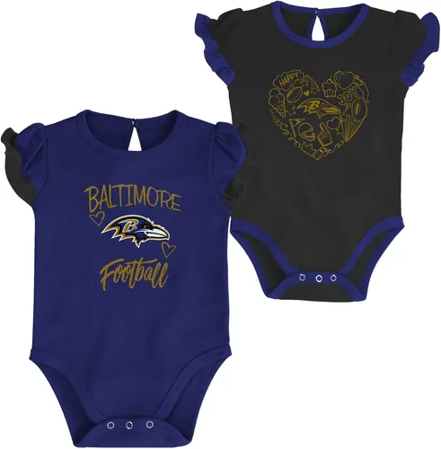 Vista 9 de Outerstuff NFL - Conjunto de 2 piezas para recién nacidos con diseño de enredadera Baltimore Ravens