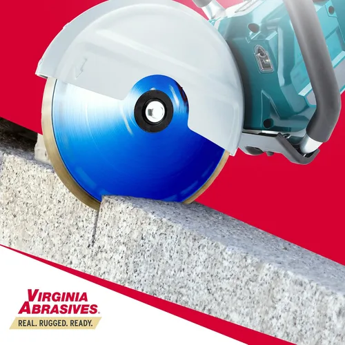 Vista 5 de Virginia Abrasives 425-08408 - Hoja de diamante de hormigón de uso general UV de 9 pulgadas - Cortador húmedo y seco para hormigón/asfalto