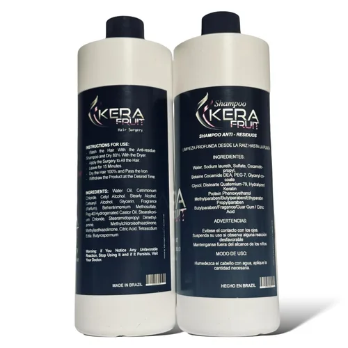 Vista 2 de KERA FRUIT Cirugia Capilar Para el Cabello Libre de Formol - Antifrizz Deep Hydratation - Reparación de Tratamiento Capilar - Resultados