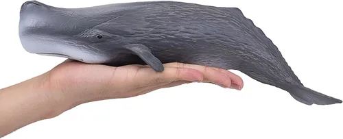 Vista 4 de MOJO Figura de juguete pintada a mano de ballena esperma realista internacional de vida silvestre