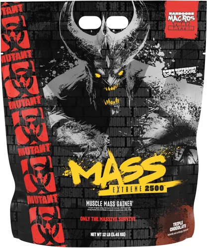 Vista 17 de Mutant Mass Proteína en polvo de ganancia de masa de peso, proteína en polvo alta en calorías para ganancia de masa, galletas y crema, 5 libras