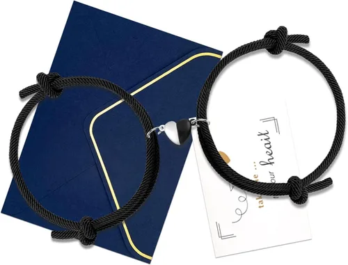 Vista 6 de Couples Bracelets Matching Bracelets for Couples Long Distance Couple Bracelets for Girlfriend Boyfriend Best Friend Love Bracelet for Women Men