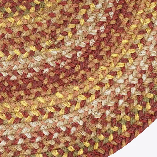 Vista 9 de Homespice Alfombra ovalada trenzada de yute de hoja ámbar, ideal como Hoja de ámbar